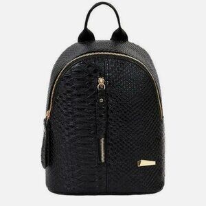 Faux Leather Backpack Small Women's Backpack Made of High-Quality Faux Leather
